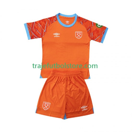 Camiseta 2ª West Ham United Portero Niño 2025-2026 Manga Corta