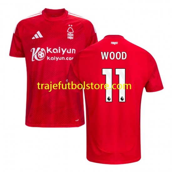 Camiseta 1ª Nottingham Forest Chris Wood 11 Hombre 2024-2025 Manga Corta