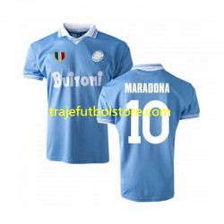 Camiseta 1ª Napoli SSC MARADONA 10 1986 Retro Hombre Manga Corta