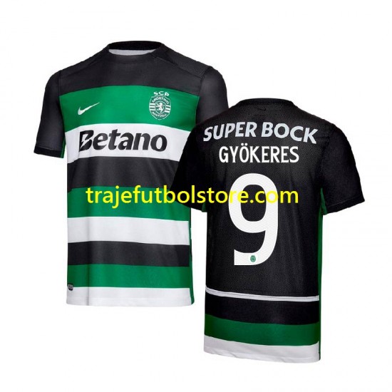 Camiseta 1ª Sporting CP Gyokeres 9 Hombre 2024-2025 Manga Corta