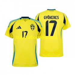 Camiseta 1ª Suecia Viktor Gyokeres 17 Hombre 2024 Manga Corta