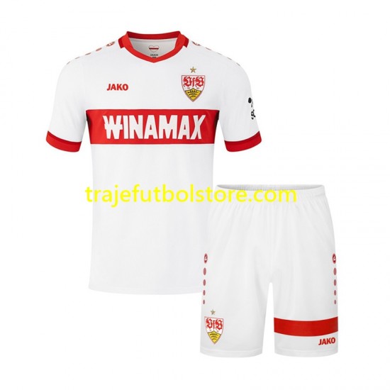 Camiseta 1ª VfB Stuttgart Niño 2024-2025 Manga Corta