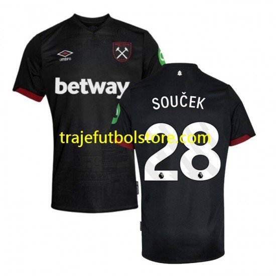 Camiseta 2ª West Ham United SOUCEK 28 Hombre 2024-2025 Manga Corta