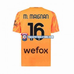 Camiseta 2ª AC Milan Mike Maignan 16 Portero Hombre 2023-2024 Manga Corta
