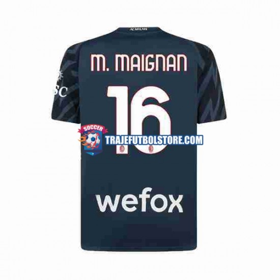 Camiseta 3ª AC Milan Mike Maignan 16 Portero Hombre 2023-2024 Manga Corta