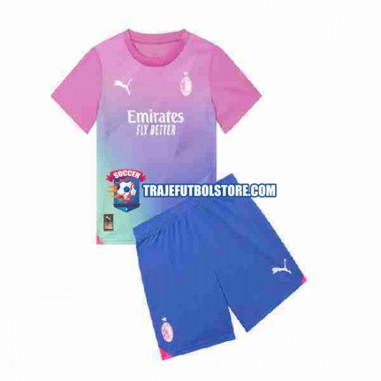 Camiseta 3ª AC Milan Niño 2023-2024 Manga Corta
