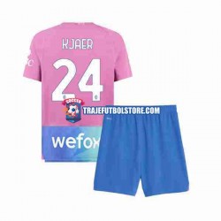 Camiseta 3ª AC Milan Simon Kjaer 24 Niño 2023-2024 Manga Corta