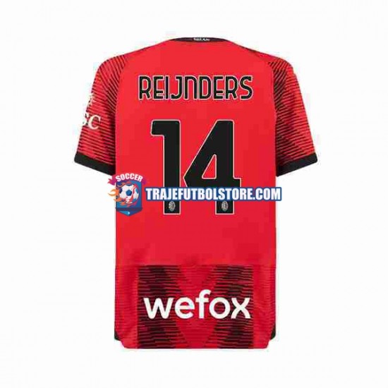 Camiseta 1ª AC Milan Tijjani Reijnders 14 Hombre 2023-2024 Manga Corta