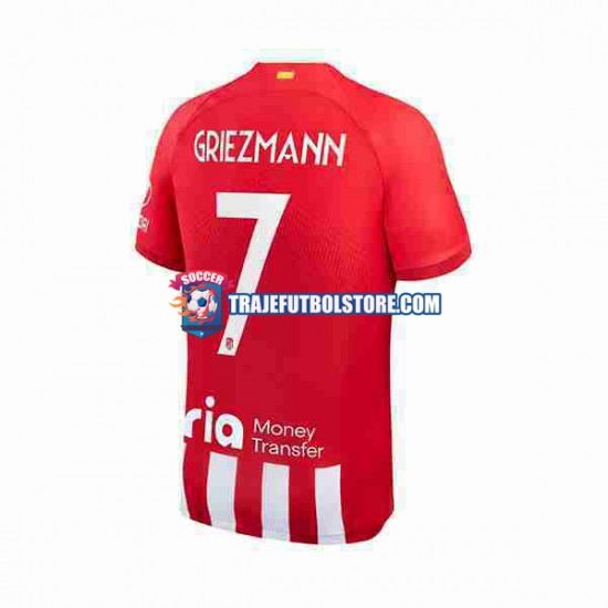 Camiseta 1ª Atlético Madrid 2 Antoine Griezmann 7 Hombre 2023-2024 Manga Corta