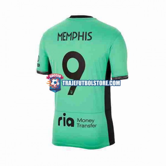 Camiseta 3ª Atlético Madrid 2 Memphis Depay 9 Hombre 2023-2024 Manga Corta