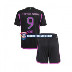 Camiseta 2ª Bayern de Múnich Harry Kane 9 Niño 2023-2024 Manga Corta