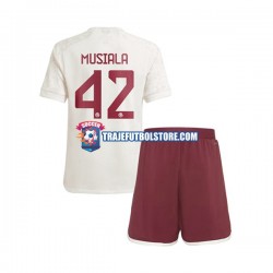 Camiseta 3ª Bayern de Múnich Jamal Musiala 42 Niño 2023-2024 Manga Corta