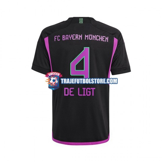 Camiseta 2ª Bayern de Múnich Matthijs de Ligt 4 Hombre 2023-2024 Manga Corta