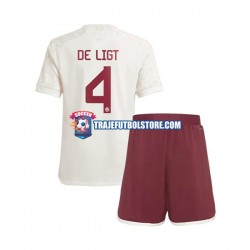 Camiseta 3ª Bayern de Múnich Matthijs de Ligt 4 Niño 2023-2024 Manga Corta