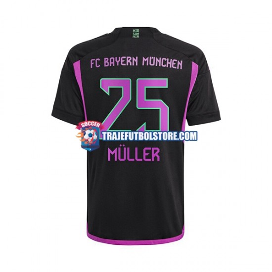 Camiseta 2ª Bayern de Múnich Thomas Muller 25 Hombre 2023-2024 Manga Corta
