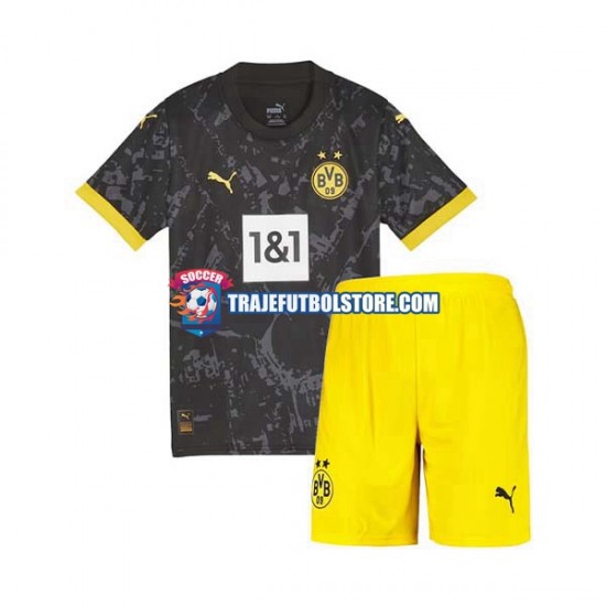 Camiseta 2ª Borussia Dortmund Niño 2023-2024 Manga Corta