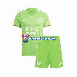 Camiseta 2ª Leicester City Portero Niño 2023-2024 Manga Corta