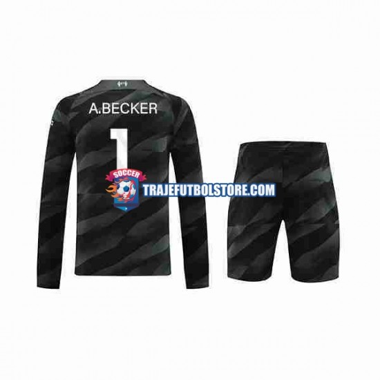 Camiseta 2ª Liverpool A.Becker 1 Portero Niño 2023-2024 ML
