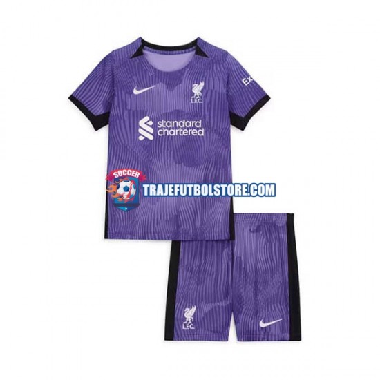 Camiseta 3ª Liverpool Niño 2023-2024 Manga Corta