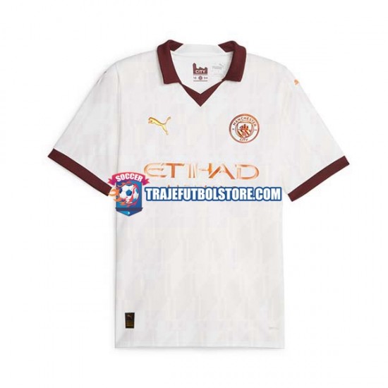 Camiseta 2ª Manchester City Hombre 2023-2024 Manga Corta