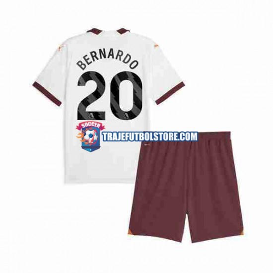 Camiseta 2ª Manchester City Bernardo Silva 20 Niño 2023-2024 Manga Corta