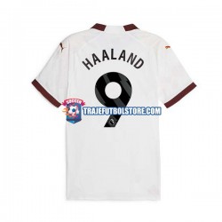 Camiseta 2ª Manchester City Erling Haaland 9 Hombre 2023-2024 Manga Corta