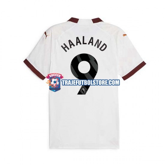 Camiseta 2ª Manchester City Erling Haaland 9 Hombre 2023-2024 Manga Corta