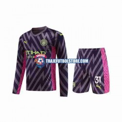Camiseta 2ª Manchester City Ederson Moraes 31 Portero Niño 2023-2024 ML