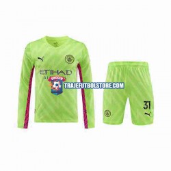Camiseta 3ª Manchester City Ederson Moraes 31 Portero Niño 2023-2024 ML