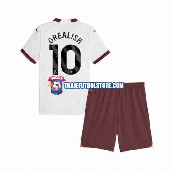 Camiseta 2ª Manchester City Jack Grealish 10 Niño 2023-2024 Manga Corta