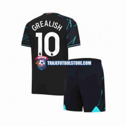 Camiseta 3ª Manchester City Jack Grealish 10 Niño 2023-2024 Manga Corta
