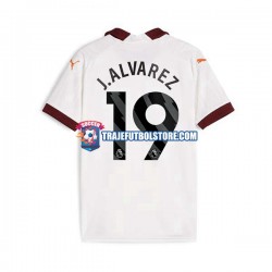 Camiseta 2ª Manchester City Julian Alvarez 19 Hombre 2023-2024 Manga Corta