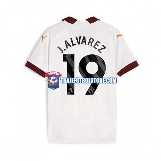 Camiseta 2ª Manchester City Julian Alvarez 19 Hombre 2023-2024 Manga Corta