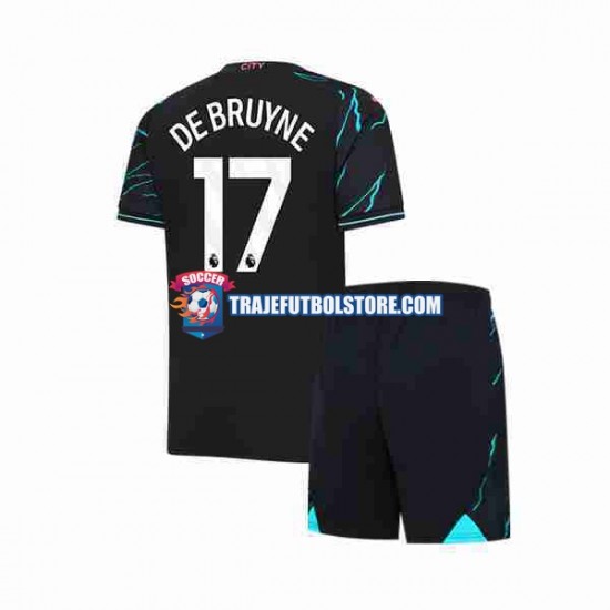 Camiseta 3ª Manchester City Kevin De Bruyne 17 Niño 2023-2024 Manga Corta