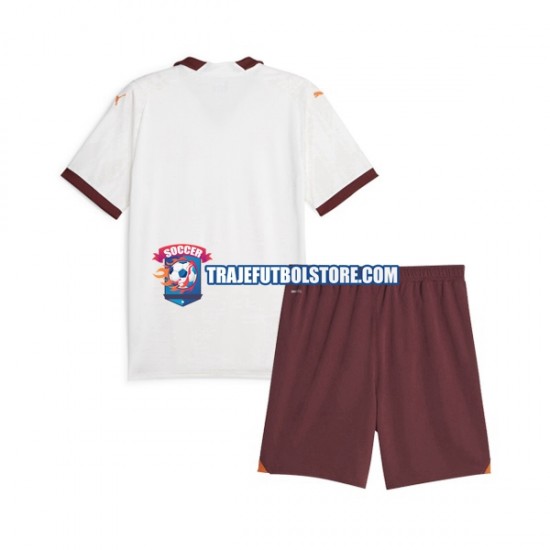 Camiseta 2ª Manchester City Niño 2023-2024 Manga Corta