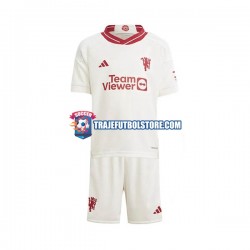 Camiseta 3ª Manchester United Niño 2023-2024 Manga Corta