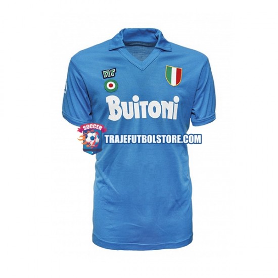 Camiseta 1ª Napoli 1987 1988 Retro Hombre Manga Corta