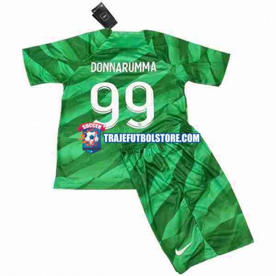 Camiseta 1ª Paris Saint-Germain Donnarumma 99 Portero Niño 2023-2024 Manga Corta