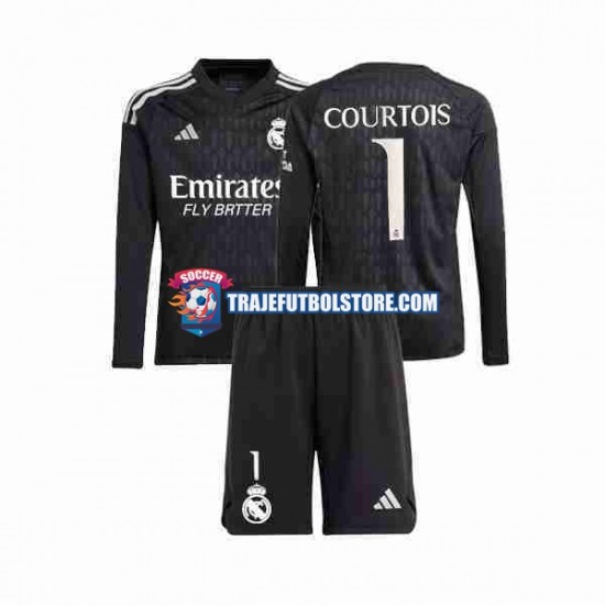 Camiseta 2ª Real Madrid Thibaut Courtois 1 Portero Niño 2023-2024 ML