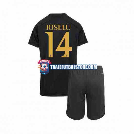 Camiseta 3ª Real Madrid Joselu 14 Niño 2023-2024 Manga Corta