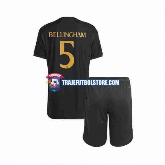 Camiseta 3ª Real Madrid Jude Bellingham 5 Niño 2023-2024 Manga Corta