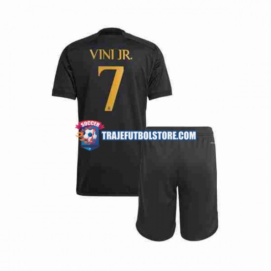 Camiseta 3ª Real Madrid Vini Jr 7 Niño 2023-2024 Manga Corta
