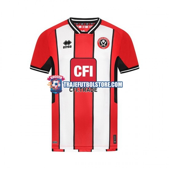 Camiseta 1ª Sheffield United Hombre 2023-2024 Manga Corta