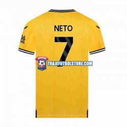 Camiseta 1ª Wolverhampton Wanderers NETO 7 Hombre 2023-2024 Manga Corta
