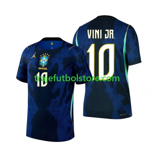 Camiseta 2ª Brasil Vinicius Junior 10 Hombre Copa Mundial 2026 Manga Corta