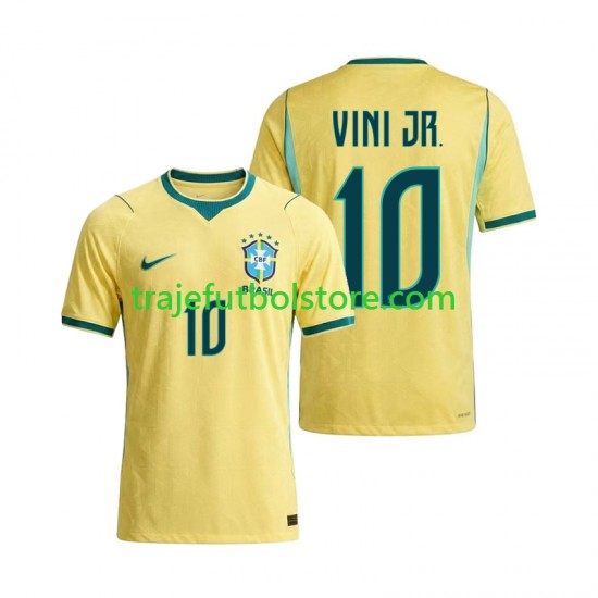 Camiseta 1ª Brasil Vinicius Junior 10 Hombre Copa Mundial 2026 Manga Corta