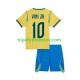 Camiseta 1ª Brasil Vinicius Junior 10 Niño Copa Mundial 2026 Manga Corta