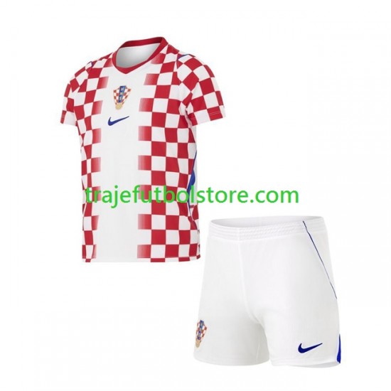 Camiseta 1ª Croacia Niño Copa Mundial 2026 Manga Corta