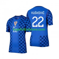 Camiseta 2ª Croacia Luka Vuskovic 22 Hombre Copa Mundial 2026 Manga Corta