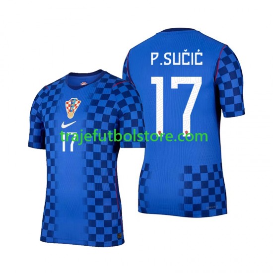 Camiseta 2ª Croacia Petar Sucic 17 Hombre Copa Mundial 2026 Manga Corta